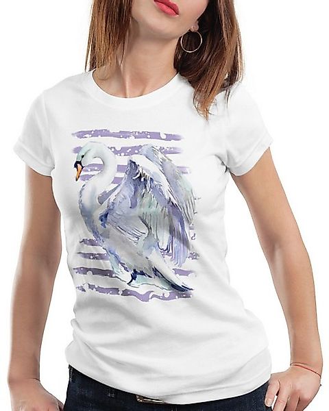 style3 T-Shirt Schwanenflug vogelfreund vögel günstig online kaufen