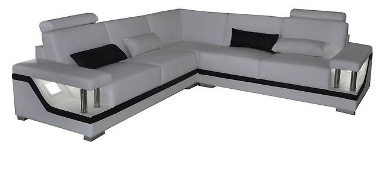 JVmoebel Ecksofa Ledersofa mit USB Wohnlandschaft Eck Garnitur Design Moder günstig online kaufen