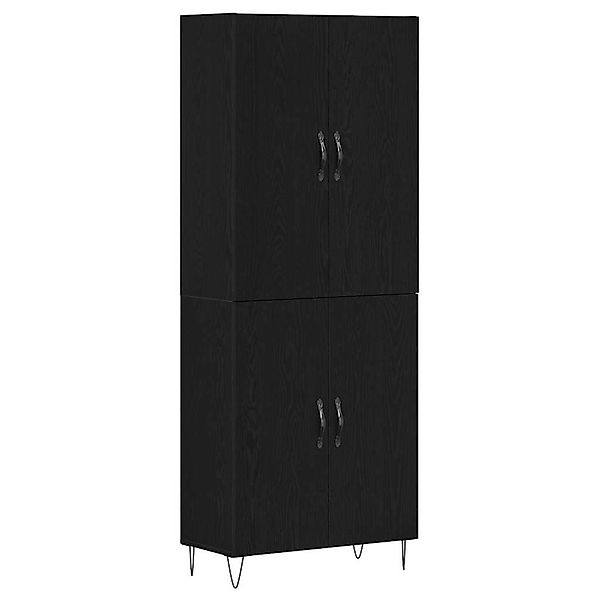 vidaXL Highboard Wandmontiert 2 Stk Schwarz Eichen-Optik Holzwerkstoff 3333 günstig online kaufen