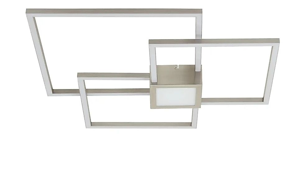 Trio LED-Deckenleuchte Nickel matt   ¦ silber ¦ Maße (cm): B: 66,5 H: 6,5 T günstig online kaufen