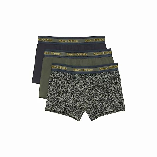 Marc O Polo Herren Boxer Shorts, 3er Pack - Trunks, Cotton Stretch Oliv/Bla günstig online kaufen