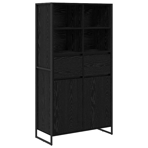 vidaXL Sideboard 2-Tlg Schwarz Eichen-Optik 81 x 36 x 150,5 cm 3403034 günstig online kaufen