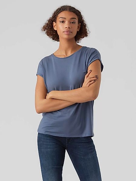 Vero Moda Rundhalsshirt "VMAVA PLAIN SS TOP GAJRS NOOS" günstig online kaufen