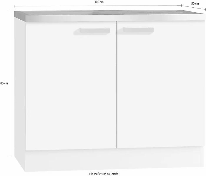 OPTIFIT Spülenschrank "Odense 50", 100 cm breit, 50 cm tief, inkl. Spülenau günstig online kaufen