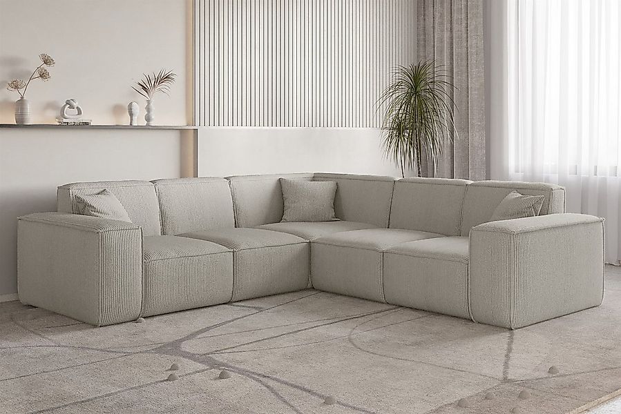 Fun Möbel Ecksofa Designersofa CELES PREMIUM in Stoff Scala, Seite Universa günstig online kaufen