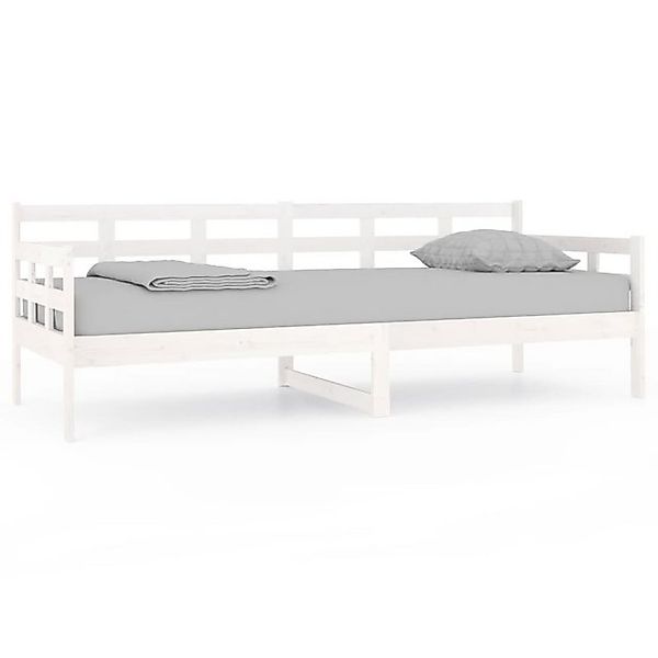 vidaXL Bett, Tagesbett Weiß Massivholz Kiefer 80x200 cm günstig online kaufen
