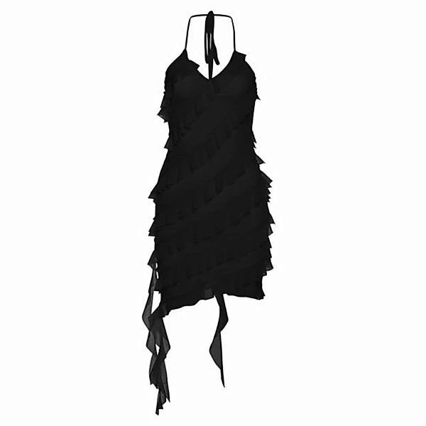 FIDDY Abendkleid Schlichtes Kleid mit asymmetrischem Saum und Rüschen günstig online kaufen