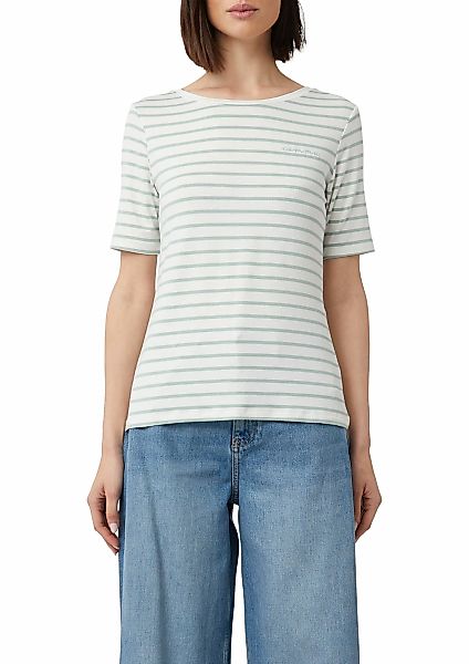 Comma T-Shirt, mit Logo Stickerei günstig online kaufen