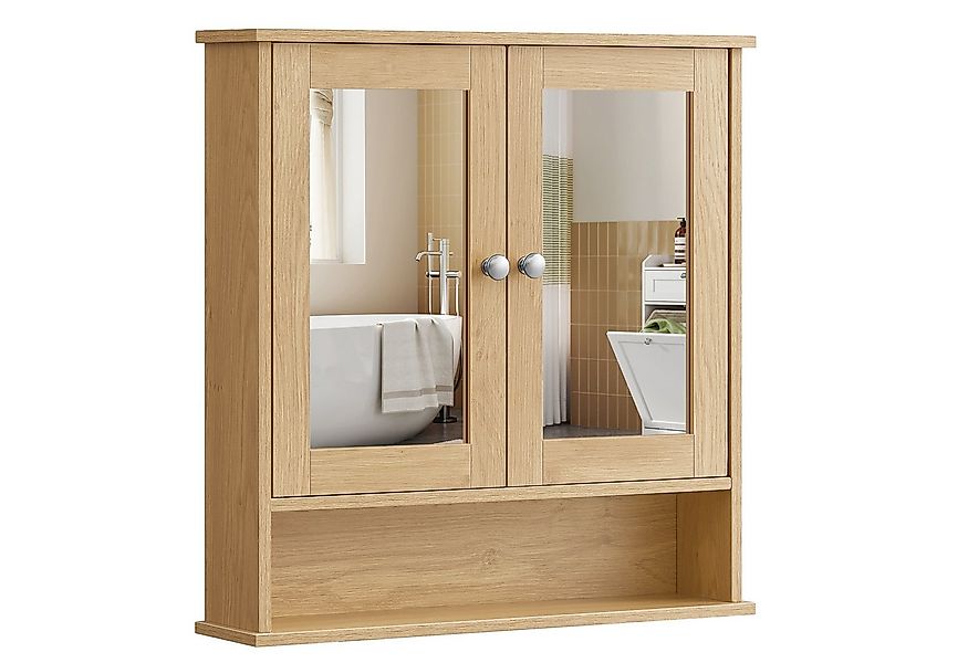 VASAGLE Spiegelschrank Badschrank Wandschrank Hängeschrank Breite 56.5-65cm günstig online kaufen