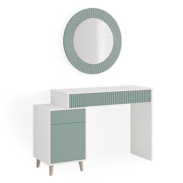 Vicco Schminktisch Arles, Weiß/Grün, 120 cm günstig online kaufen