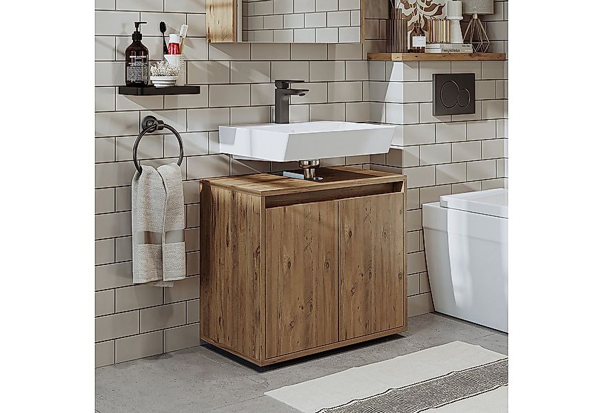 Roomart Badmöbel-Set MELONA 65, (Unterschrank • Spiegelschrank • Hochschran günstig online kaufen