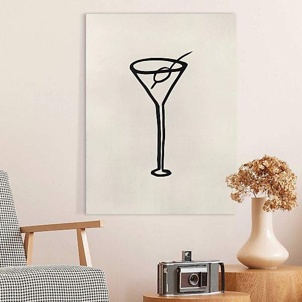 Leinwandbild Martini mit Olive günstig online kaufen