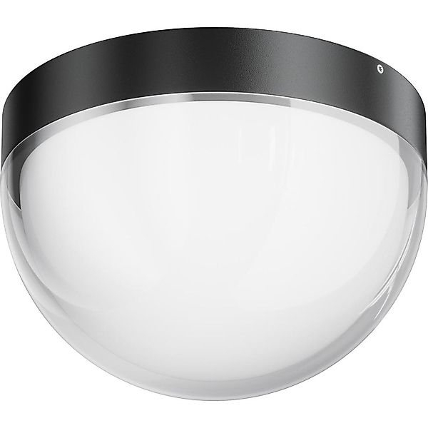 LED-Außendeckenleuchte Mon, graphit, Ø 18 cm, IP65, 3.000K günstig online kaufen