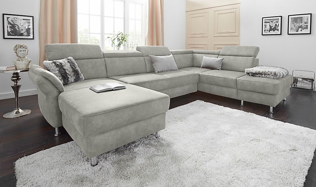 sit&more Wohnlandschaft "Avignon U-Form", wahlweise mit Bettfunktion und St günstig online kaufen