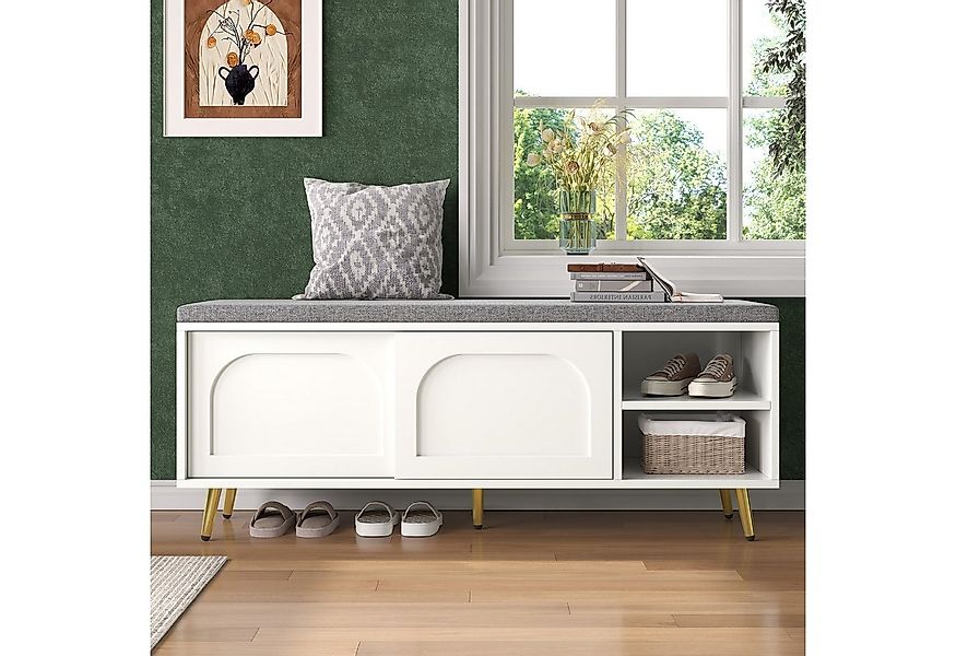 Ulife Schuhbank Schuhregal mit Sitzbank Bank mit Sitzkissen Schuhschrank (1 günstig online kaufen