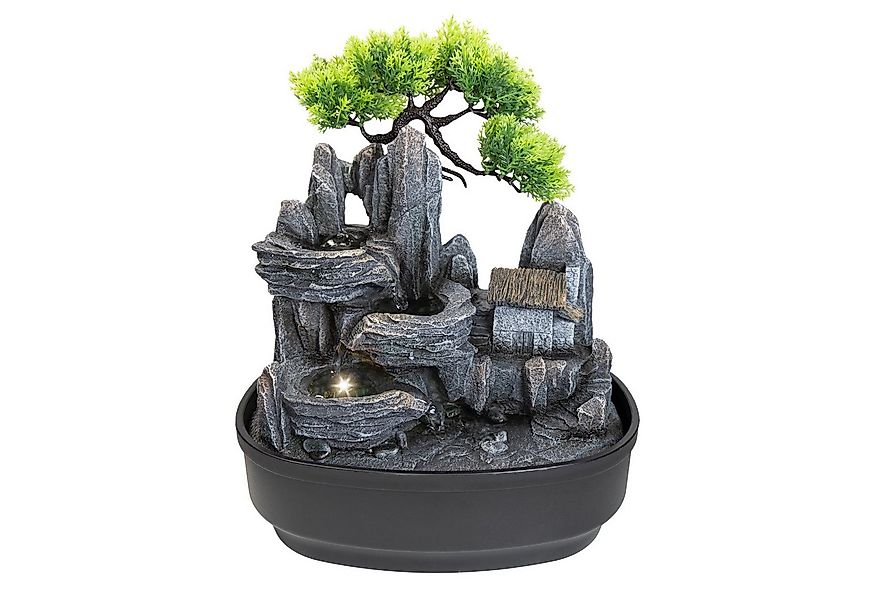 Lemodo Zimmerbrunnen Kaskadenbrunnen mit Haus, 27 cm Breite günstig online kaufen