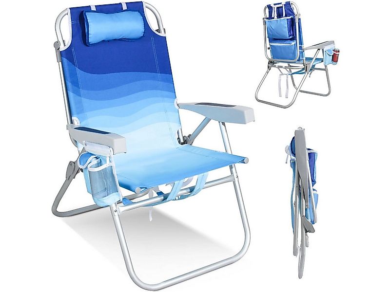 HOMECALL Klappstuhl Strandstuhl Leicht Klappbar Camping, 5-fach verstellbar günstig online kaufen