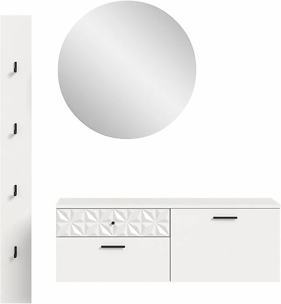 INOSIGN Garderoben-Set "VICENZA, 3-tlg., mit foraler Ornamentabsetzung in d günstig online kaufen