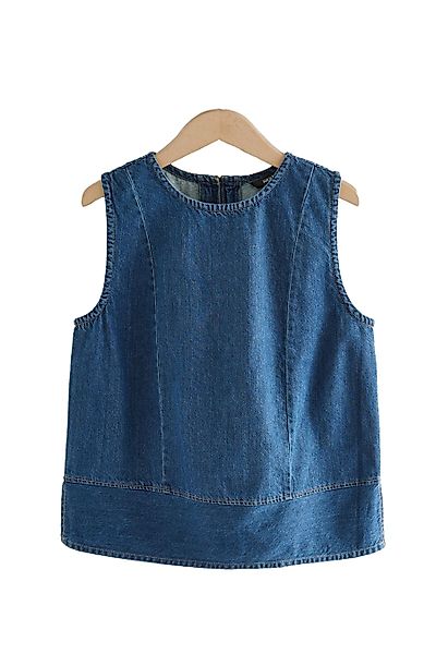 Next Jeanshemd Rundhals-Jeansoberteil für die vollere günstig online kaufen