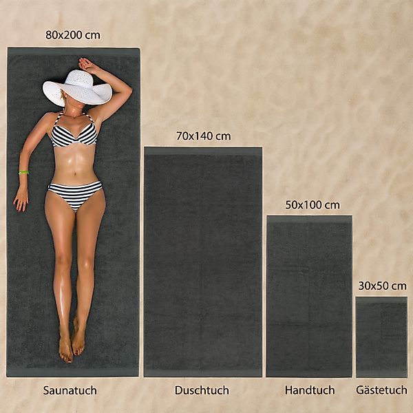 Hausfelder Saunatuch Handtücher Set - 2X günstig online kaufen