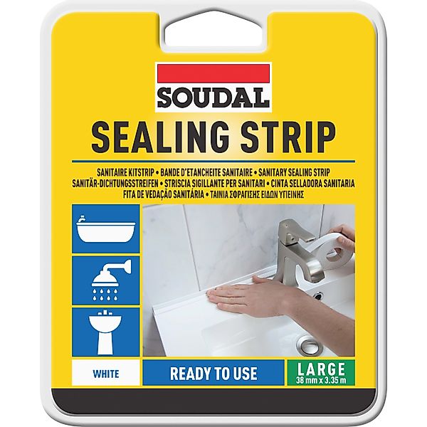 Soudal Sanitär-Dichtungsstreifen Weiß 38 mm günstig online kaufen