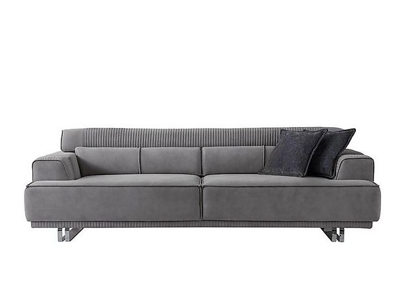 Xlmoebel 3-Sitzer Dreisitzer-Sofa in modernem Grau für luxuriöse Einrichtun günstig online kaufen