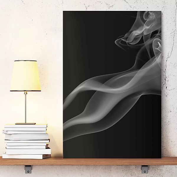 Leinwandbild Abstrakt - Hochformat Smoking Silver günstig online kaufen