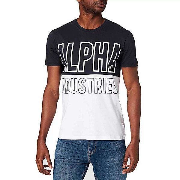 Alpha Industries Block Kurzärmeliges T-shirt M Rep.Blue günstig online kaufen