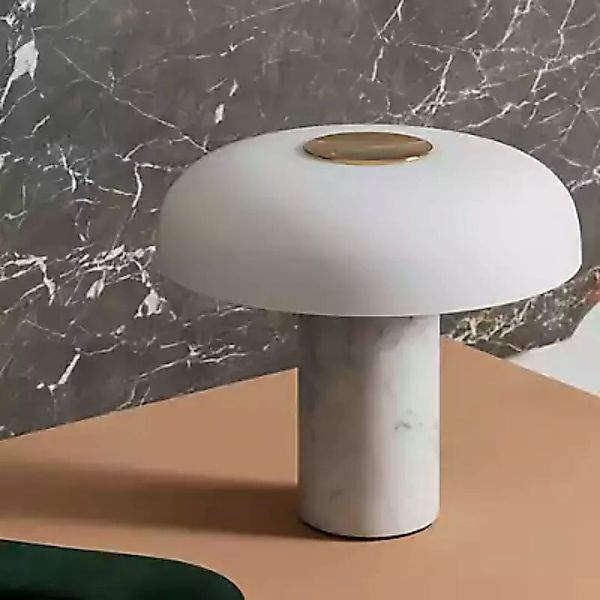 Fontana Arte Tropico Tischleuchte LED, Carrara Marmor - medium günstig online kaufen