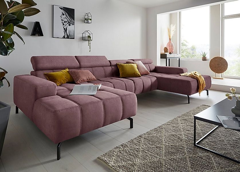DOMO collection Wohnlandschaft "Cunelli tolle Sitznähte als Designelement, günstig online kaufen
