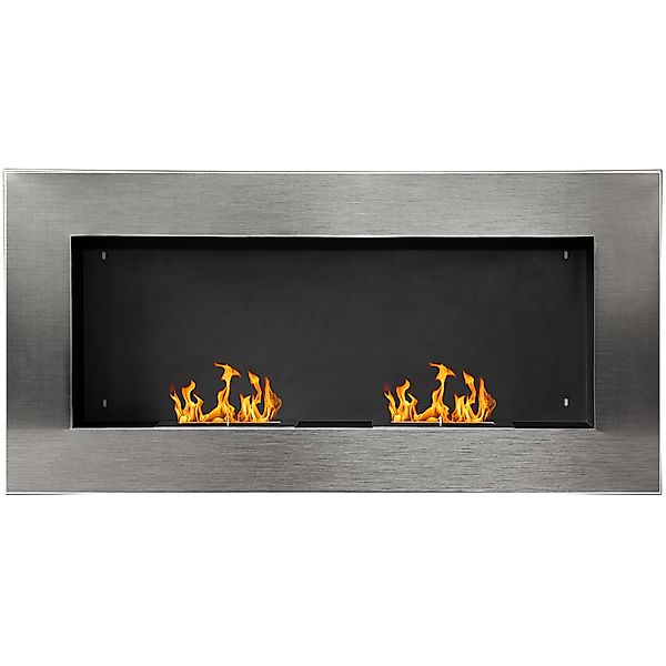 HOMCOM Bioethanol Kaminofen Gelkamin Wandkamin Edelstahl 110 x 54 x 14 cm, günstig online kaufen