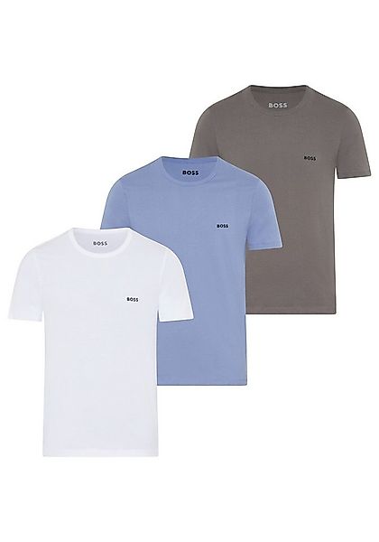 BOSS T-Shirt TShirtRN 3P Classic (Packung, 3-tlg) mit BOSS Stickerei günstig online kaufen