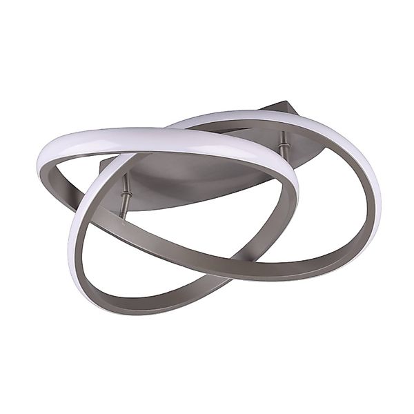 LED-Deckenlampe Course, nickel matt, 3.000 K, Ø 45 cm günstig online kaufen