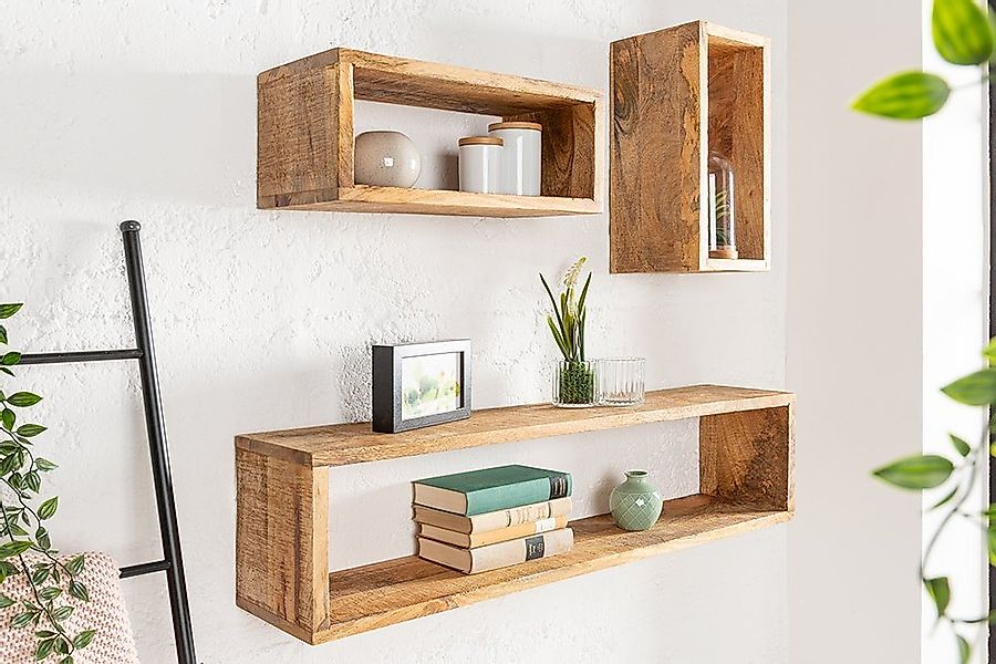 riess-ambiente Wandregal HEMINGWAY 94cm natur, aus Massivholz günstig online kaufen