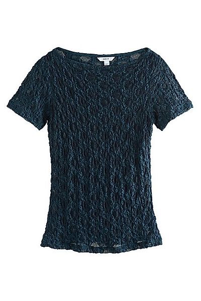 Next T-Shirt Kurzarm-T-Shirt mit Blumenspitze (1-tlg) günstig online kaufen