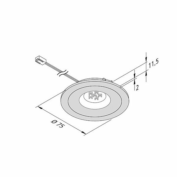 LED-Möbeleinbaustrahler AR 68 4W edelstahl 4.000K günstig online kaufen