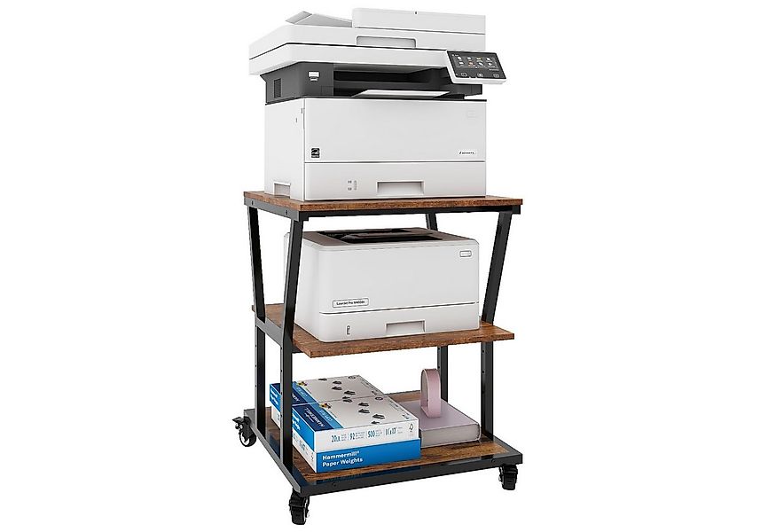 PUNCIA Druckertisch 3 Schichten 50x50cm Heim Büro mit Raddrucker Aufbewahru günstig online kaufen