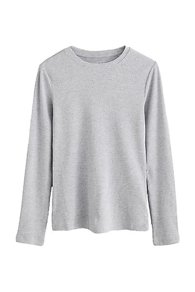 Next Langarmshirt Langärmeliges, geripptes Rundhals-Oberteil (1-tlg) günstig online kaufen