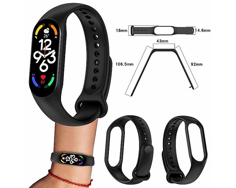 Wigento Smartwatch-Armband Für Xiaomi Mi 7 / 7NFC / 6 / 6NFC / 5 / 5NFC / A günstig online kaufen