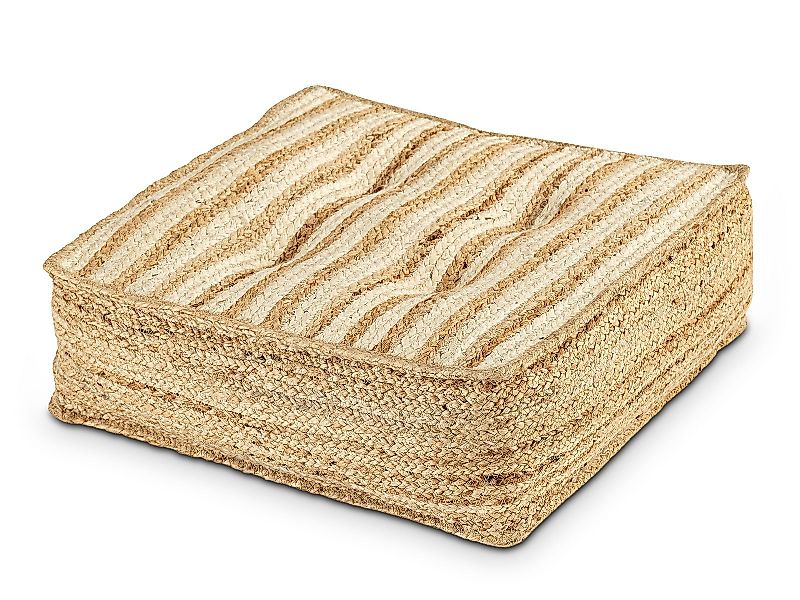 Amagohome Sitzhocker Bodenkissen Jute 50x50cm Sitzkissen günstig online kaufen