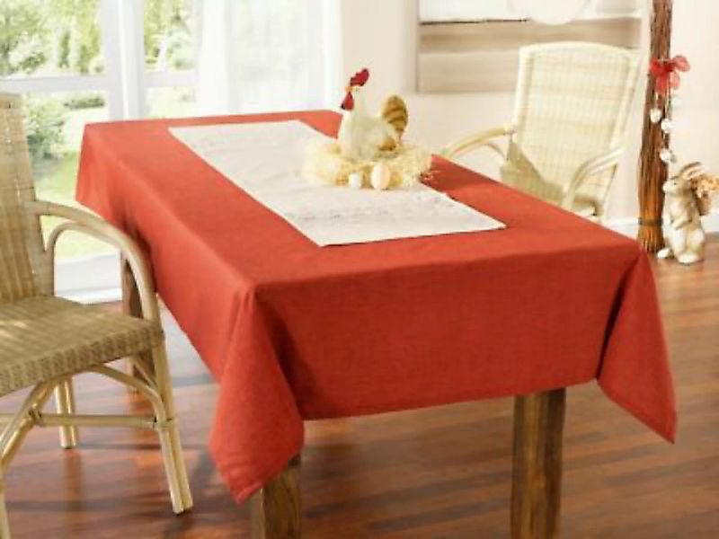 HOME Living Tischdecke Vulkanrot Tischdecken günstig online kaufen