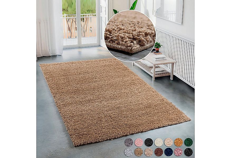 Bruno Banani Hochflor-Teppich Shaggy Soft, rechteckig, Höhe: 30 mm, gewebt, günstig online kaufen