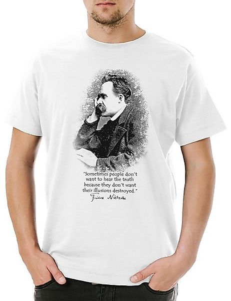 Urban Backwoods Print-Shirt Friedrich Nietzsche Illusions Herren T-Shirt Üb günstig online kaufen