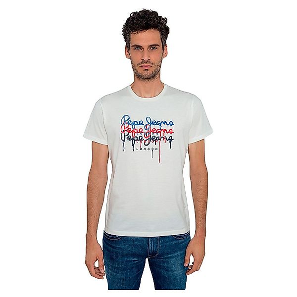 Pepe Jeans Moe 2 Kurzärmeliges T-shirt 2XL Off White günstig online kaufen