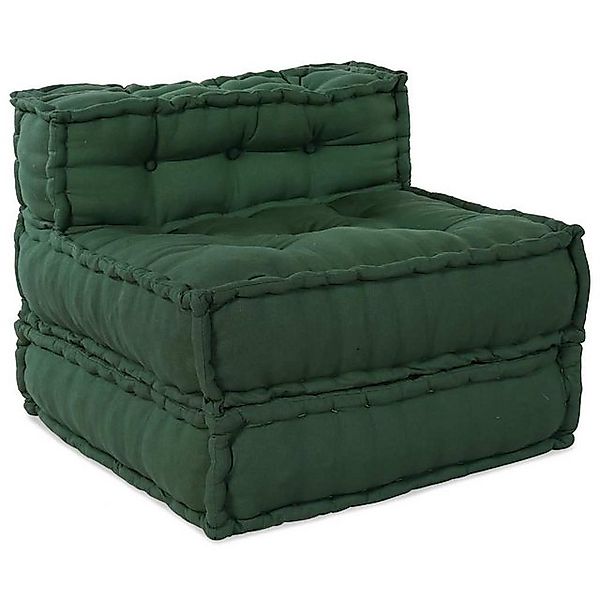 vidaXL Sofa Pouf Modular Sofa Grün 70x70x54 cm Stoff günstig online kaufen