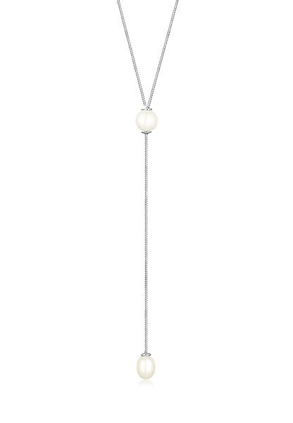 Elli Perlenkette Y-Kette Süßwasserzuchtperle Weiß 925 günstig online kaufen