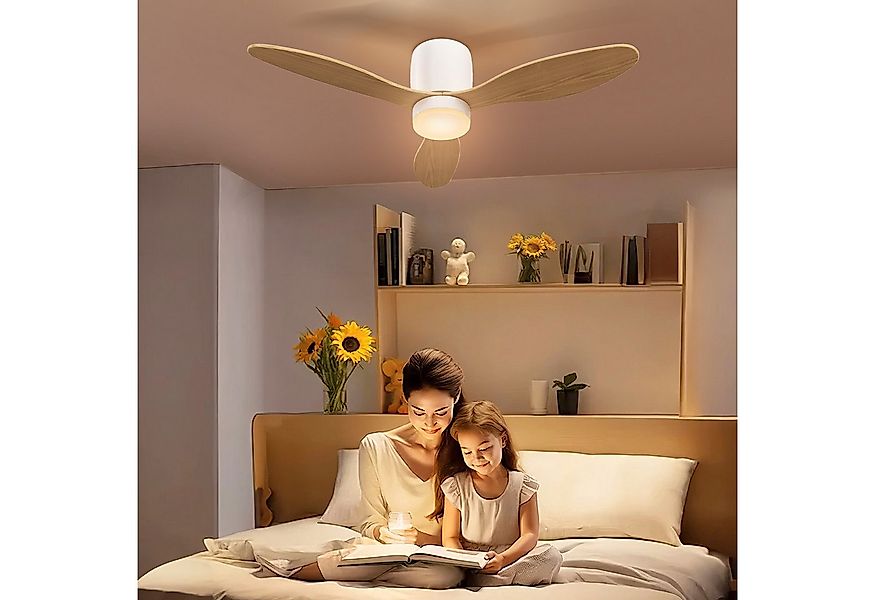 HOMCOM Deckenventilator mit Beleuchtung, Fernbedienung, Umkehrbarer DC Moto günstig online kaufen