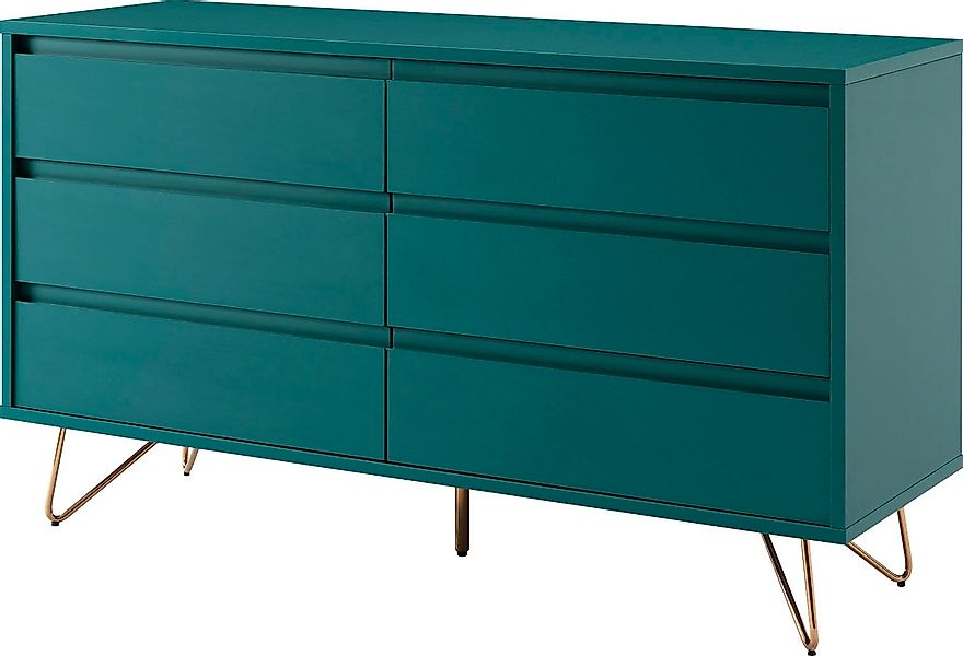SalesFever Kommode "Bolton Design Sideboard mit Stauraum" Haarnadelbeine au günstig online kaufen