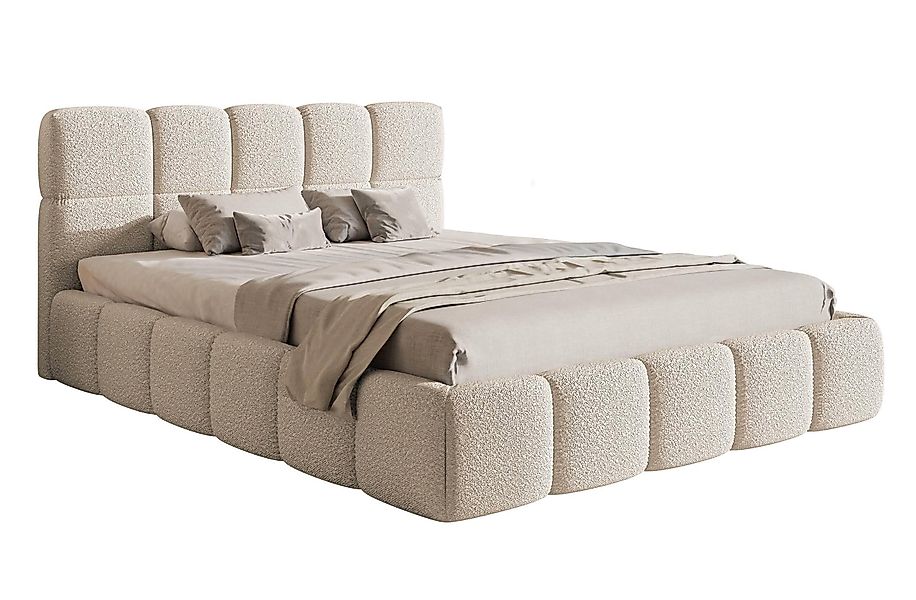 NADUVI Collection | Bettgestell Chloe Bouclé 160 x 200 cm günstig online kaufen