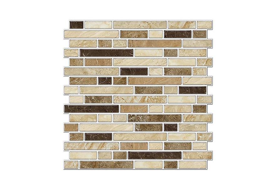 Coonoor Küchenrückwand 12 Stück Marmor-Effekt Selbstklebende Wandfliesen, ( günstig online kaufen